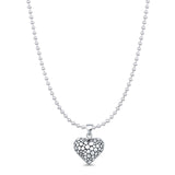 Bubble Heart Pendant Necklace
