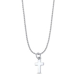 Cross Pendant Oxidized Rope Chain Necklace 925 Sterling Silver