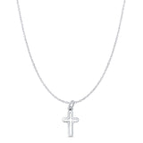 Cross Pendant Oxidized Cable Chain Necklace 925 Sterling Silver