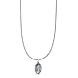 Oval Virgin Mary Pendant Necklace