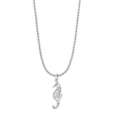 Seahorse Pendant Oxidized Rope Chain Necklace 925 Sterling Silver