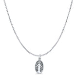  Oval Virgin Mary Pendant Necklace