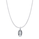  Oval Virgin Mary Pendant Necklace