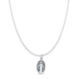 Oval Virgin Mary Pendant Oxidized Rolo Chain Necklace 925 Sterling Silver