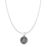 Buddha Pendant Oxidized Rolo Chain Necklace 925 Sterling Silver