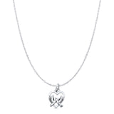  Love Birds Heart Pendant Necklace