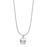  Love Birds Heart Pendant Necklace