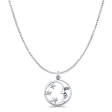  Celestial Moon Star Pendant Necklace