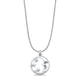  Celestial Moon Star Pendant Necklace