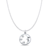  Celestial Moon Star Pendant Necklace
