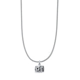 Treasure Chest Pendant Oxidized Snake Chain Necklace 925 Sterling Silver