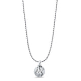 Ball Of Yarn Pendant Oxidized Rope Chain Necklace 925 Sterling Silver