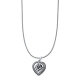  Flower Heart Pendant Necklace