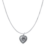  Flower Heart Pendant Necklace