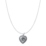  Flower Heart Pendant Necklace