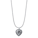  Flower Heart Pendant Necklace