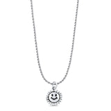  Smiley Face Flower Pendant Necklace