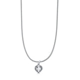  Filigree Cross Heart Pendant Necklace