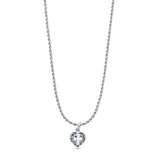  Filigree Cross Heart Pendant Necklace