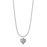  Filigree Floral Heart Pendant Necklace