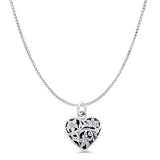  Heart Flower Pendant Necklace