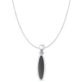 Oval Black Onyx Pendant Necklace