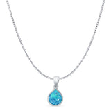 Pear Lab Opal Solitaire Pendant Necklace