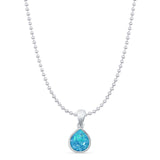 Pear Lab Opal Solitaire Pendant Necklace