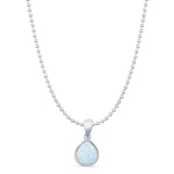 Pear Lab Opal Solitaire Pendant Necklace
