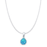 Pear Lab Opal Solitaire Pendant Necklace