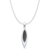 Marquise Black Onyx Solitaire Pendant Necklace