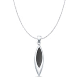 Marquise Black Onyx Solitaire Pendant Necklace