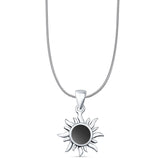 Oxidized Sun Pendant 
