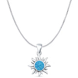 Oxidized Sun Pendant 