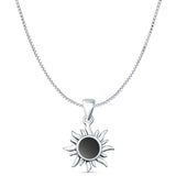 Oxidized Sun Pendant 