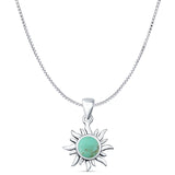 Oxidized Sun Pendant 
