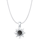 Oxidized Sun Pendant 
