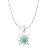 Oxidized Sun Pendant 