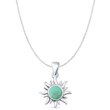 Oxidized Sun Pendant 