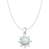 Oxidized Sun Pendant 