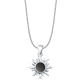 Oxidized Sun Pendant 