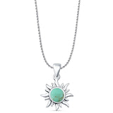 Oxidized Sun Pendant 