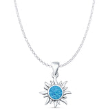 Oxidized Sun Pendant 