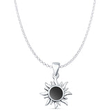 Oxidized Sun Pendant 