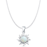 Oxidized Sun Pendant 