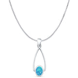 Oxidized Drop Dangle Pendant 