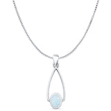 Oxidized Drop Dangle Pendant 