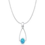 Oxidized Drop Dangle Pendant 