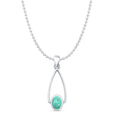 Oxidized Drop Dangle Pendant 