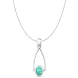 Oxidized Drop Dangle Pendant 